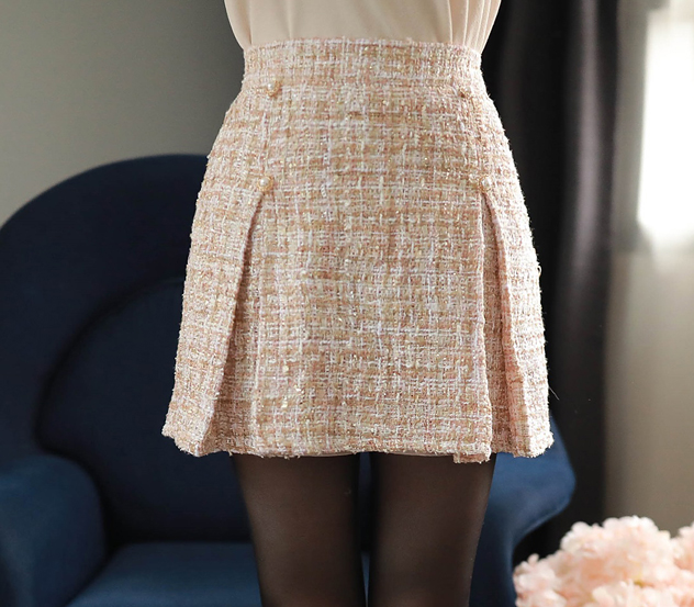 플리츠트위드*skirt/m9654