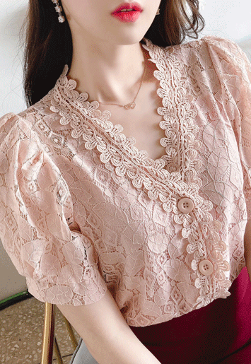 잎새레이스*blouse/a0655