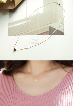 입체하트투*necklace/ac2084